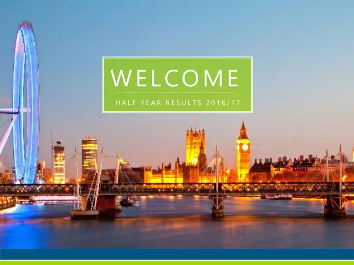welcome