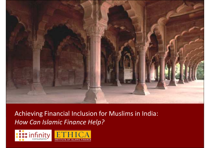 achieving financial inclusion for muslims in india how