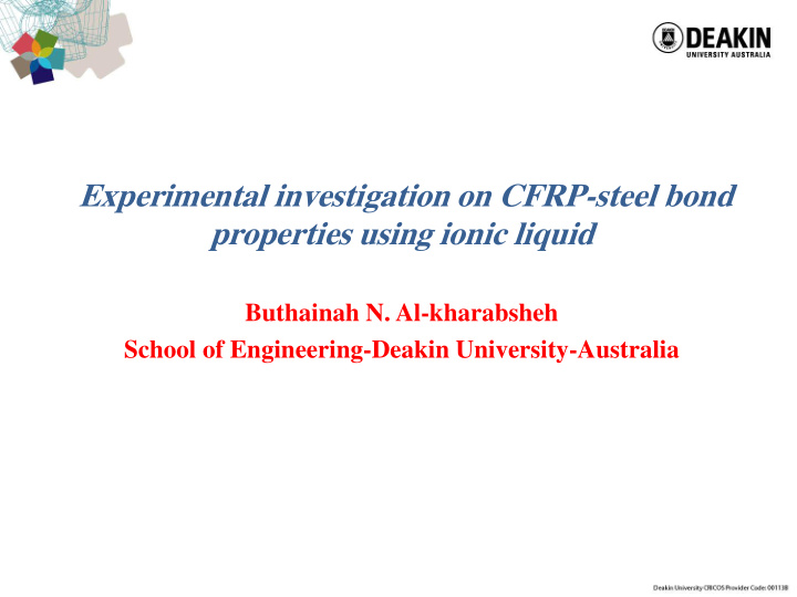 experimental investigation on cfrp steel bond properties