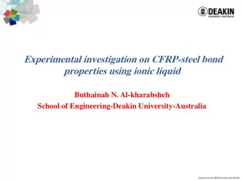 Experimental investigation on CFRP-steel bond  properties using ionic liquid  Buthainah N.