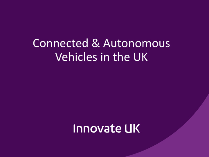vehicles in the uk innovate uk