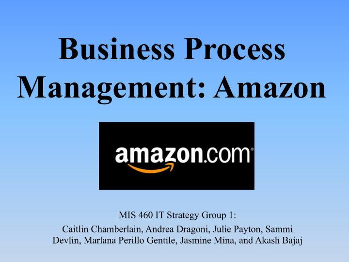 business process management amazon