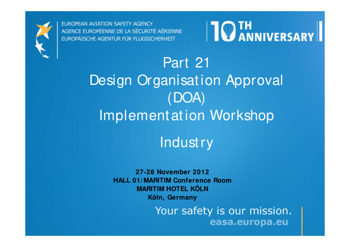 part 21 design organisation approval doa implementation