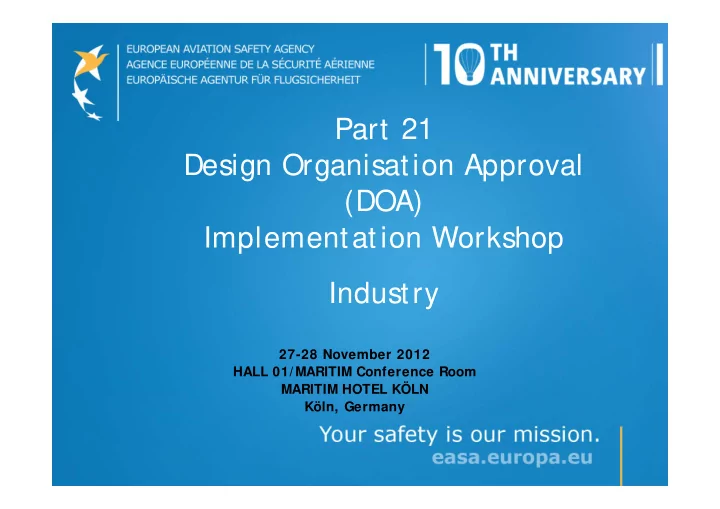 part 21 design organisation approval doa implementation
