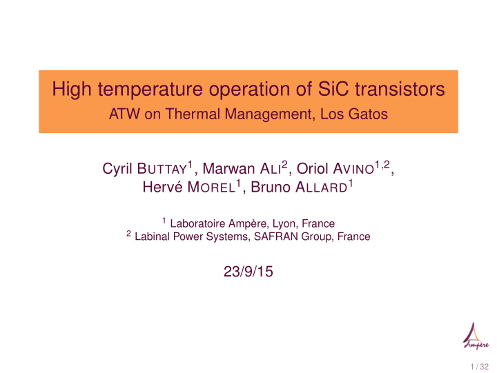 high temperature operation of sic transistors
