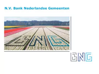 N.V. Bank Nederlandse Gemeenten  June 2018  Disclaimer  THE SLIDES USED IN THIS PRESENTATION ARE