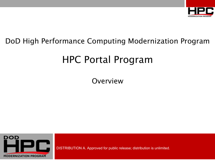 hpc portal program