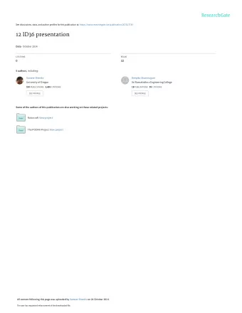12 ID36 presentation Data  October 2014  CITATIONS  READS  0  32 5 authors , including:  Sameer