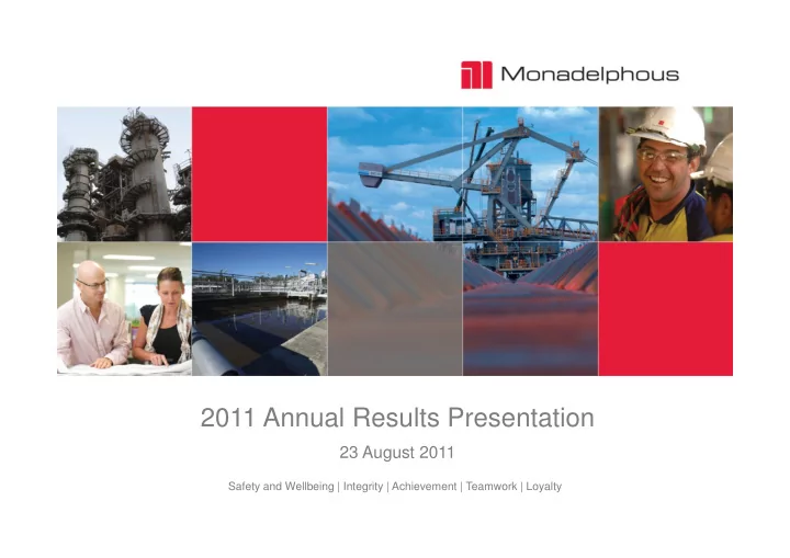2011 annual results presentation