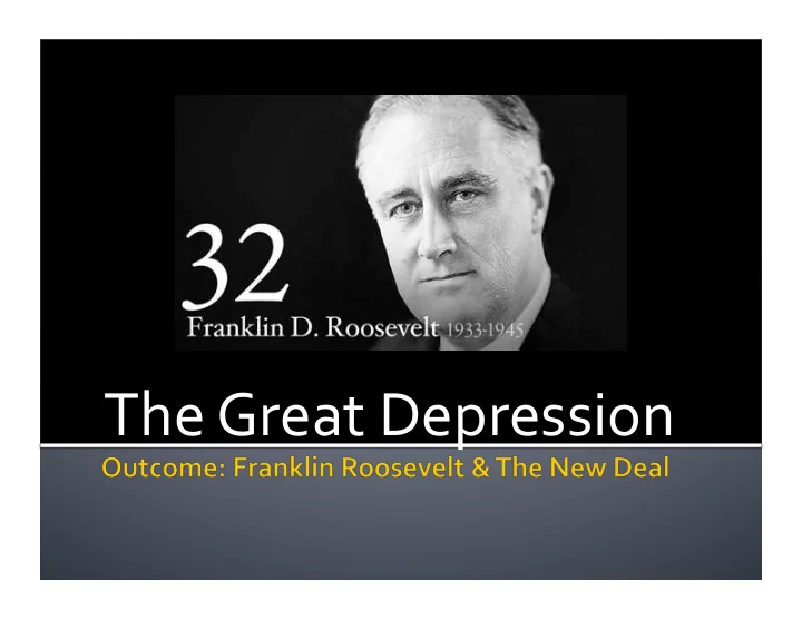the great depression