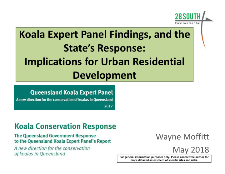 koala expert panel findings and the state s response