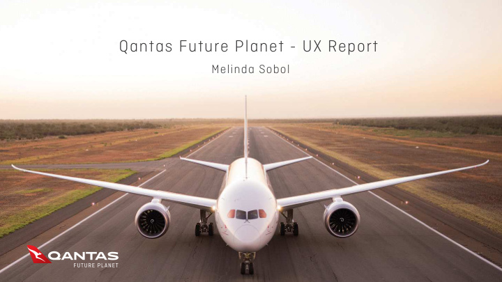 qantas future planet ux report