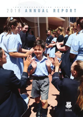 2 0 1 8 A N N U A L  R E P O R T    In accordance with the teaching of Jesus Christ,  through