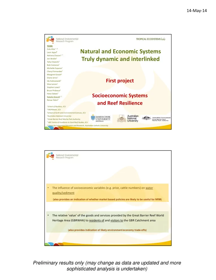 natural and economic systems