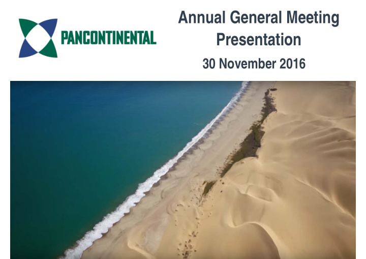 annual general meeting presentation