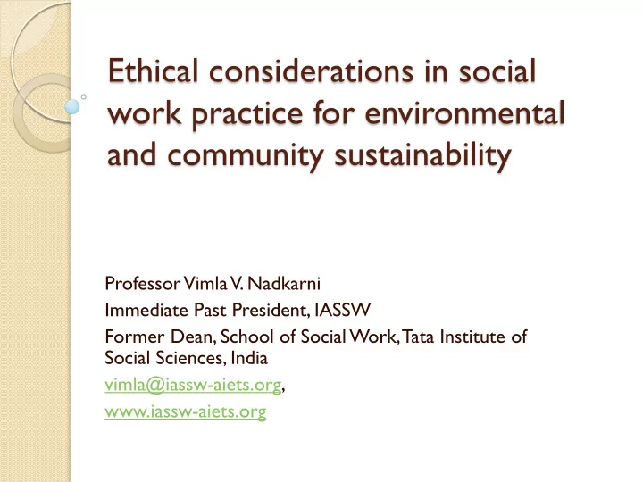 work practice for environmental