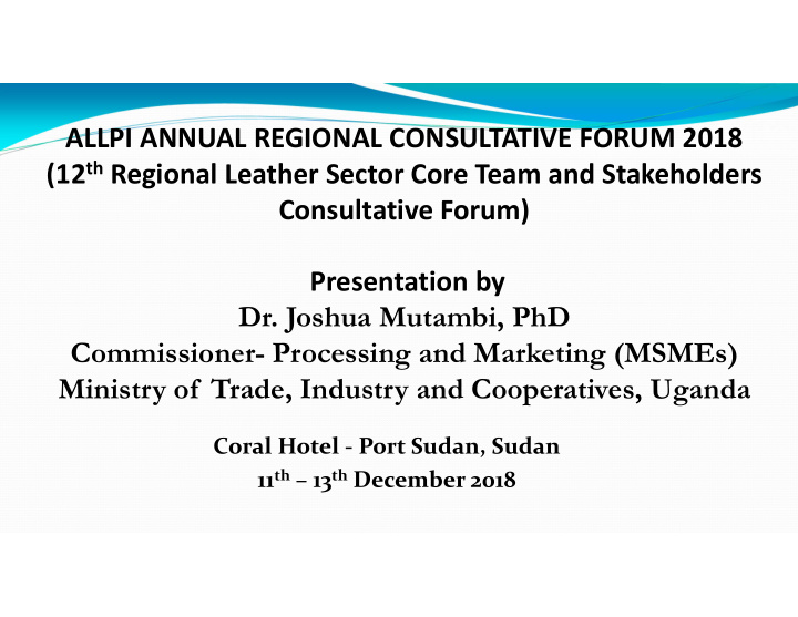allpi annual regional consultative forum 2018 12 th