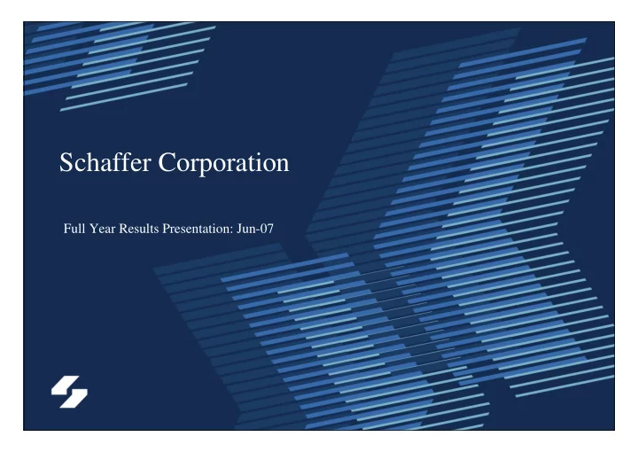 schaffer corporation