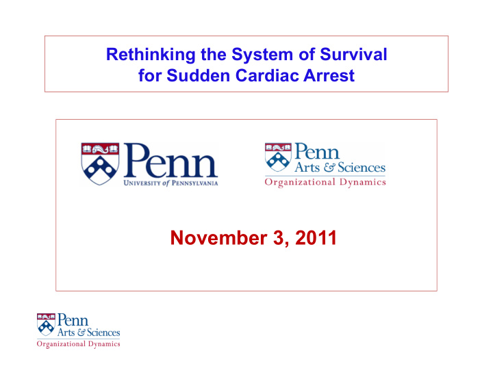 november 3 2011 rethinking the system of survival for
