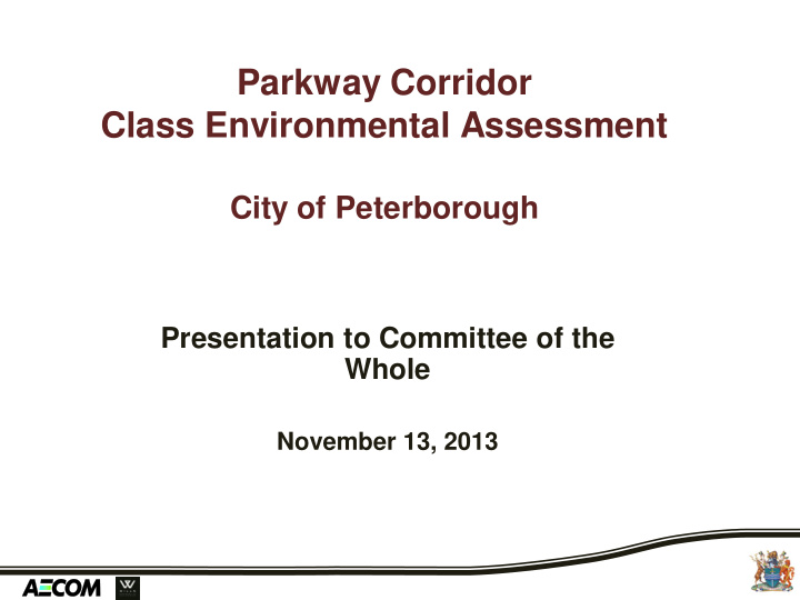 city of peterborough presentation to committee of the