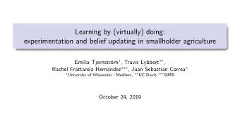 Learning by (virtually) doing:  experimentation and belief updating in smallholder agriculture