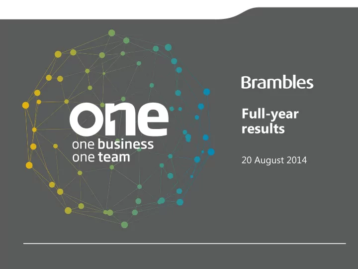 full year results