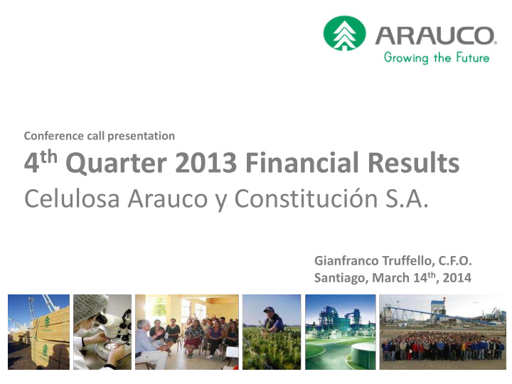 4 th quarter 2013 financial results