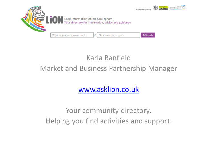 karla banfield market and business partnership manager