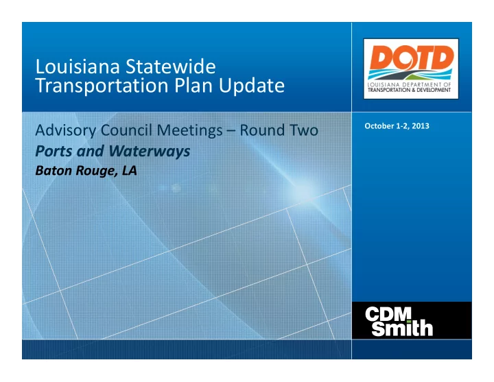 louisiana statewide transportation plan update