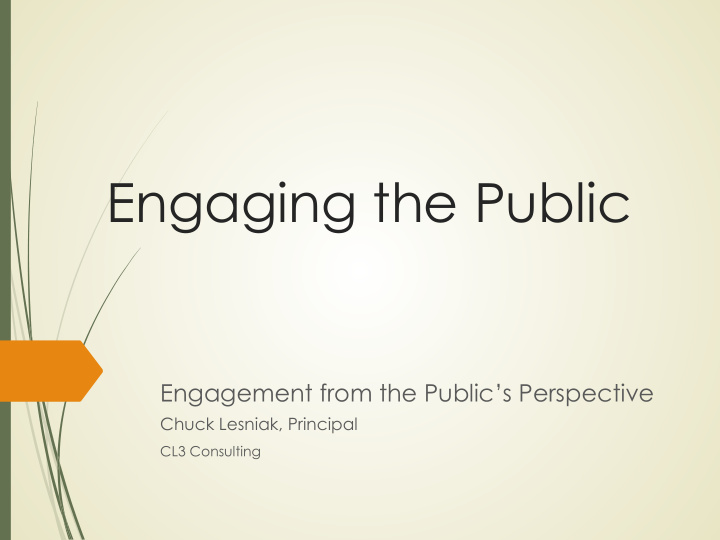 engaging the public