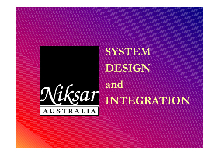 system design and integration company overview