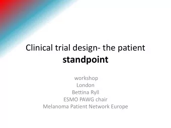 standpoint  workshop  London  Bettina Ryll  ESMO PAWG chair  Melanoma Patient Network Europe