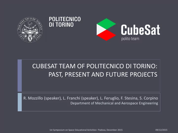 past present and future projects