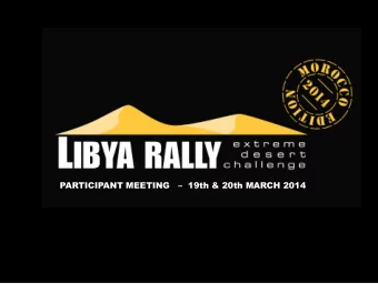 PARTICIPANT MEETING  19th &amp; 20th MARCH 2014  table of contents  1.  the participants  2.