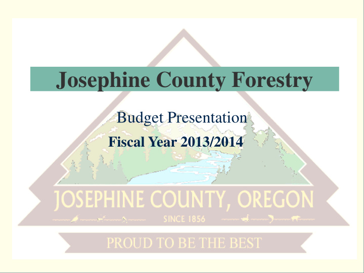 josephine county forestry