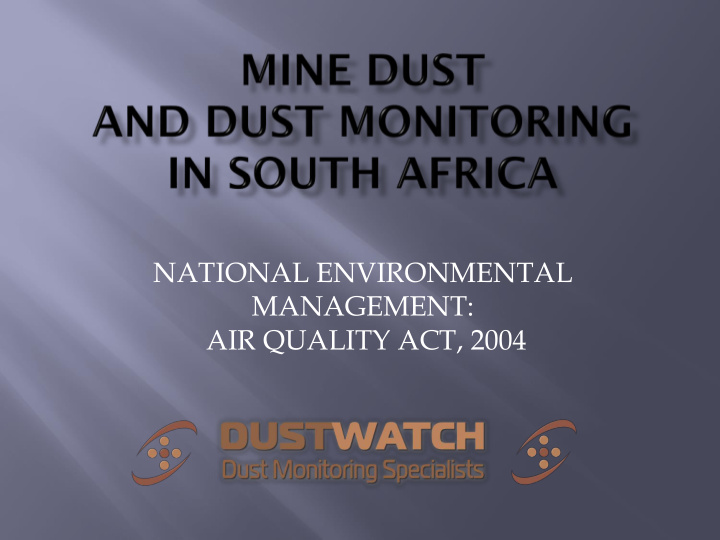 national environmental management air quality act 2004