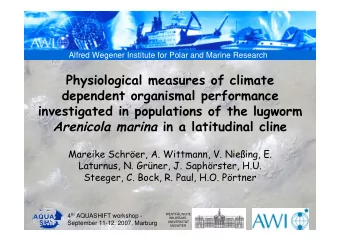Latitudinal                 Seasonal  and  adaptation                 acclimatisation   How does