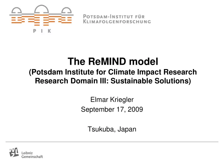 the remind model