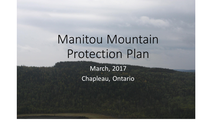 manitou mountain protection plan