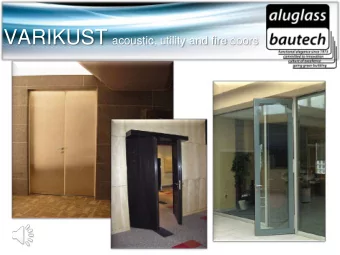 Index Introduction  General notes  Special features  Acoustic selection table  VK range