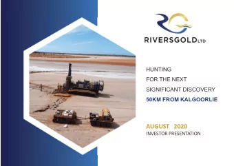 EDLESTON  50KM FROM KALGOORLIE  GOLD PROJECT  ACQUISITION  AUGUST   2020  INVESTOR PRESENTATION