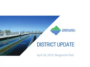 DISTRICT UPDATE  April 18, 2019 | Marguerite Patil  BOARD OF DIRECTORS  Lisa M. Borba, AICP