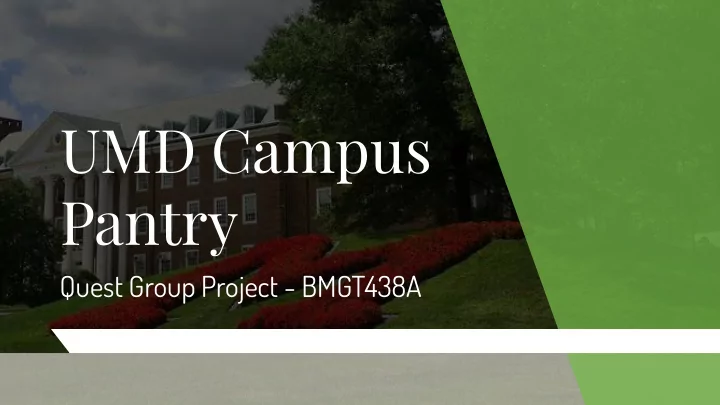 umd campus pantry