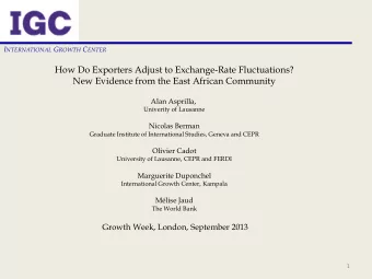 How Do Exporters Adjust to Exchange-Rate Fluctuations?  New Evidence from the East African
