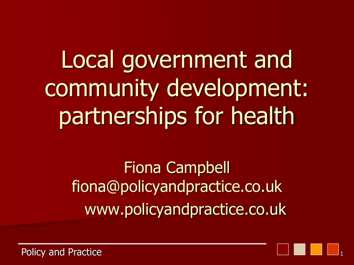 local government and community development partnerships
