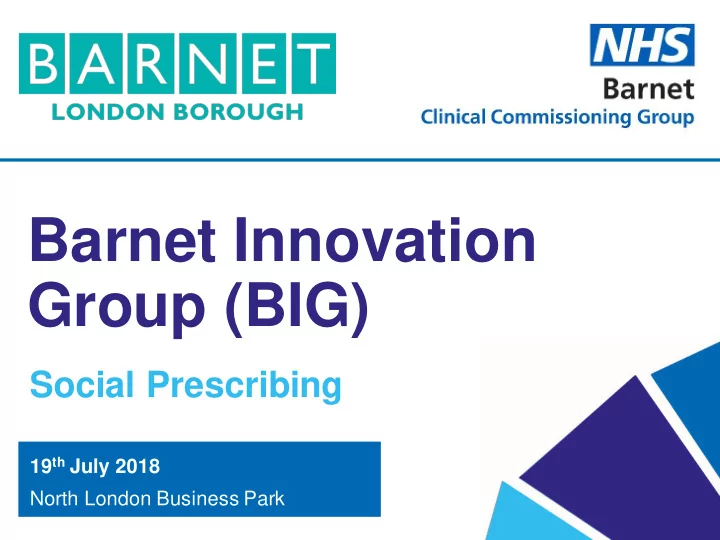 barnet innovation group big