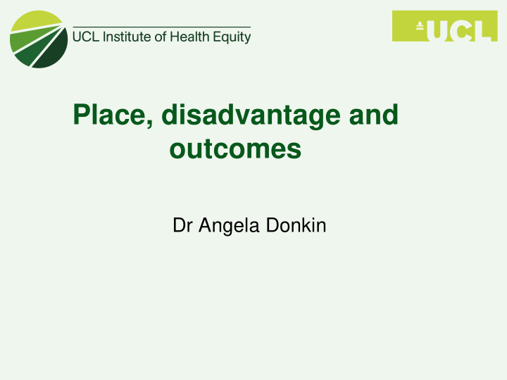 place disadvantage and