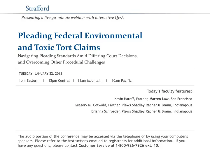 and toxic tort claims