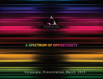 C o r p o r a t e  P r e s e n t a t i o n  M a r c h  2 0 1 5  Forward-looking statements