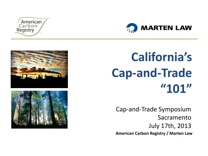 california s cap and trade 101